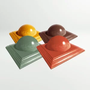 Кришка стовпа чотирьохкутна з кулею